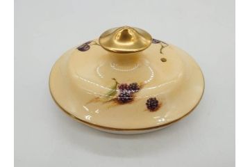 イギリス　EYNSLEY(エインズレイ)　オーチャードゴールド　優雅なティータイムにおすすめのティーポット(スティル・ライフ・フルーツ、洋食器、英国)(R-076813)