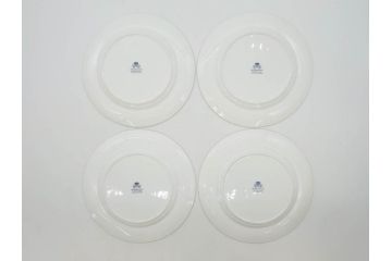 イギリス　EYNSLEY(エインズレイ)　オーチャードゴールド　約21cm　食卓を彩る華やかなプレート4枚セット(スティル・ライフ・フルーツ、洋食器、英国)(R-076814)
