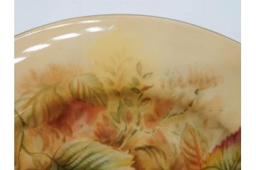 イギリス　EYNSLEY(エインズレイ)　オーチャードゴールド　約21cm　食卓を彩る華やかなプレート4枚セット(スティル・ライフ・フルーツ、洋食器、英国)(R-076814)