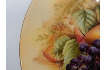 イギリス　EYNSLEY(エインズレイ)　オーチャードゴールド　約21cm　食卓を彩る華やかなプレート4枚セット(スティル・ライフ・フルーツ、洋食器、英国)(R-076814)