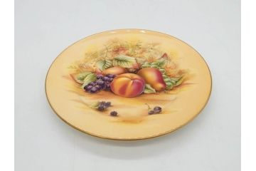 イギリス　EYNSLEY(エインズレイ)　オーチャードゴールド　約16cm　食卓を彩る華やかなプレート5枚セット(スティル・ライフ・フルーツ、洋食器、英国)(R-076815)