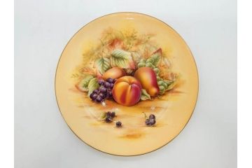 イギリス　EYNSLEY(エインズレイ)　オーチャードゴールド　約16cm　食卓を彩る華やかなプレート5枚セット(スティル・ライフ・フルーツ、洋食器、英国)(R-076815)