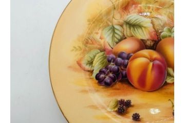 イギリス　EYNSLEY(エインズレイ)　オーチャードゴールド　約16cm　食卓を彩る華やかなプレート5枚セット(スティル・ライフ・フルーツ、洋食器、英国)(R-076815)