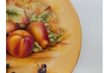 イギリス　EYNSLEY(エインズレイ)　オーチャードゴールド　約16cm　食卓を彩る華やかなプレート5枚セット(スティル・ライフ・フルーツ、洋食器、英国)(R-076815)