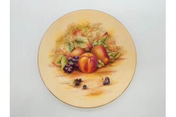 イギリス　EYNSLEY(エインズレイ)　オーチャードゴールド　約16cm　食卓を彩る華やかなプレート5枚セット(スティル・ライフ・フルーツ、洋食器、英国)(R-076815)