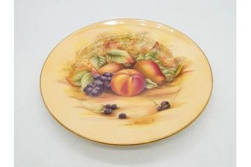 イギリス　EYNSLEY(エインズレイ)　オーチャードゴールド　約16cm　食卓を彩る華やかなプレート5枚セット(スティル・ライフ・フルーツ、洋食器、英国)(R-076815)