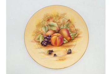 イギリス　EYNSLEY(エインズレイ)　オーチャードゴールド　約16cm　食卓を彩る華やかなプレート5枚セット(スティル・ライフ・フルーツ、洋食器、英国)(R-076815)