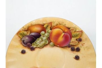 イギリス　EYNSLEY(エインズレイ)　オーチャードゴールド　食卓を彩る華やかなティーカップ&ソーサー5客セット(C&S、スティル・ライフ・フルーツ、洋食器、英国)(R-076816)