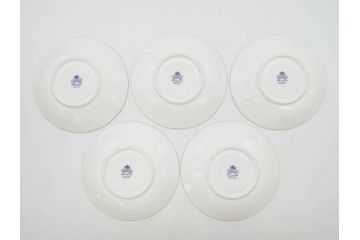 イギリス　EYNSLEY(エインズレイ)　オーチャードゴールド　食卓を彩る華やかなティーカップ&ソーサー5客セット(C&S、スティル・ライフ・フルーツ、洋食器、英国)(R-076816)