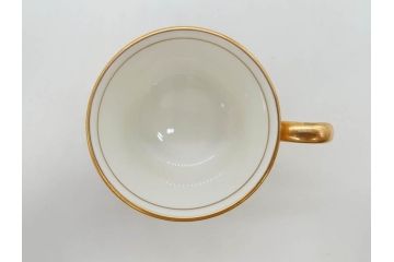 イギリス　EYNSLEY(エインズレイ)　オーチャードゴールド　食卓を彩る華やかなデミタスカップ&ソーサー6客セット(C&S、スティル・ライフ・フルーツ、洋食器、英国)(R-076817)