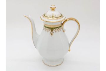 フランス　BERNARDAUD(ベルナルド)　LIMOGES(リモージュ)　 気品あるデザインが目を惹くティーポット&シュガーポット&クリーマー3点セット(ミルクジャー、ミルクポット、ボンボン入れ、洋食器)(R-076818)