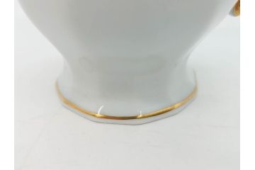 フランス　BERNARDAUD(ベルナルド)　LIMOGES(リモージュ)　 気品あるデザインが目を惹くティーポット&シュガーポット&クリーマー3点セット(ミルクジャー、ミルクポット、ボンボン入れ、洋食器)(R-076818)