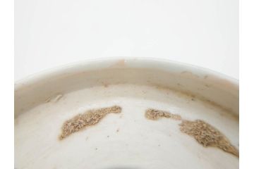 幕末期　古伊万里　輪花型　線描き　草花図　約15cm　4.9寸　手描きのあたたかみが魅力のなます皿2枚セット(中皿、和皿、和食器、四寸九分)(R-076820)