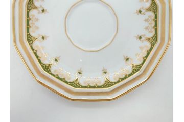 フランス　BERNARDAUD(ベルナルド)　LIMOGES(リモージュ)　気品あるデザインが魅力的なティーカップ&ソーサー8客セット(C&S、洋食器)(R-076821)