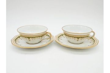 フランス　BERNARDAUD(ベルナルド)　LIMOGES(リモージュ)　気品あるデザインが魅力的なティーカップ&ソーサー8客セット(C&S、洋食器)(R-076821)