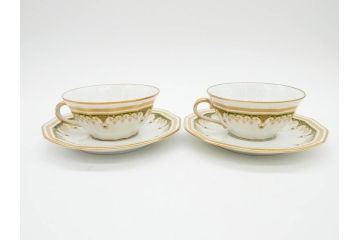 フランス　BERNARDAUD(ベルナルド)　LIMOGES(リモージュ)　気品あるデザインが魅力的なティーカップ&ソーサー8客セット(C&S、洋食器)(R-076821)