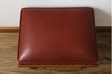 中古　横浜ダニエル(daniel)　アーリーアメリカンシリーズ　A-402　ラウンド型の鏡が印象的! 上品な佇まいのドレッサーとスツールのセット(鏡台、化粧台、ミラー)(R-076828)