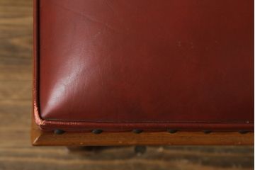 中古　横浜ダニエル(daniel)　アーリーアメリカンシリーズ　A-402　ラウンド型の鏡が印象的! 上品な佇まいのドレッサーとスツールのセット(鏡台、化粧台、ミラー)(R-076828)