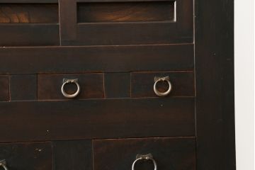 和製アンティーク　シックな雰囲気で重厚感のある京水屋箪笥サイドボード(水屋箪笥、収納棚、戸棚、サイドキャビネット、食器棚)(R-076835)