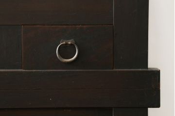 和製アンティーク　シックな雰囲気で重厚感のある京水屋箪笥サイドボード(水屋箪笥、収納棚、戸棚、サイドキャビネット、食器棚)(R-076835)