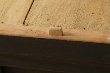 和製アンティーク　シックな雰囲気で重厚感のある京水屋箪笥サイドボード(水屋箪笥、収納棚、戸棚、サイドキャビネット、食器棚)(R-076836)