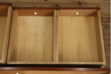 和製ビンテージ　国産　職人手作り　美しい彫刻入りのライティングビューロー(簿記机、ワークデスク、サイドチェスト、在宅用、在宅ワーク用、ヴィンテージ)(R-076845)