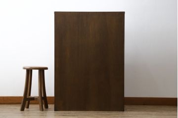 和製ビンテージ　国産　職人手作り　美しい彫刻入りのライティングビューロー(簿記机、ワークデスク、サイドチェスト、在宅用、在宅ワーク用、ヴィンテージ)(R-076845)