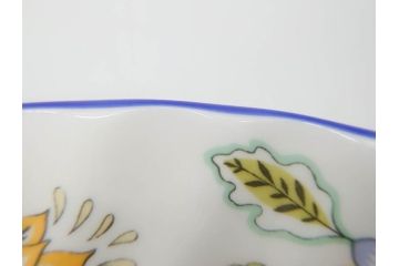 イギリス　MINTON(ミントン)　HADDON HALL(ハドンホール)　ブルー・グリーン　華やかな色彩が目を惹くコーヒーカップ&ソーサー5客&プレートセット(BONE CHINA、ボーンチャイナ、C&S、洋食器、英国)(R-076852)