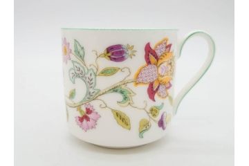 イギリス　MINTON(ミントン)　HADDON HALL(ハドンホール)　ブルー・グリーン　華やかな色彩が目を惹くコーヒーカップ&ソーサー5客&プレートセット(BONE CHINA、ボーンチャイナ、C&S、洋食器、英国)(R-076852)