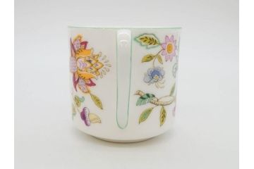 イギリス　MINTON(ミントン)　HADDON HALL(ハドンホール)　ブルー・グリーン　華やかな色彩が目を惹くコーヒーカップ&ソーサー5客&プレートセット(BONE CHINA、ボーンチャイナ、C&S、洋食器、英国)(R-076852)