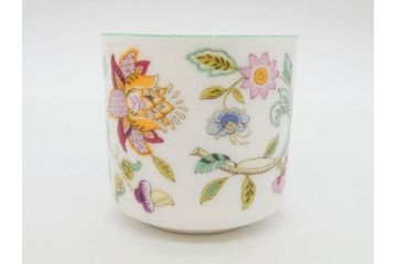 イギリス　MINTON(ミントン)　HADDON HALL(ハドンホール)　ブルー・グリーン　華やかな色彩が目を惹くコーヒーカップ&ソーサー5客&プレートセット(BONE CHINA、ボーンチャイナ、C&S、洋食器、英国)(R-076852)