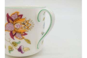 イギリス　MINTON(ミントン)　HADDON HALL(ハドンホール)　ブルー・グリーン　華やかな色彩が目を惹くコーヒーカップ&ソーサー5客&プレートセット(BONE CHINA、ボーンチャイナ、C&S、洋食器、英国)(R-076852)