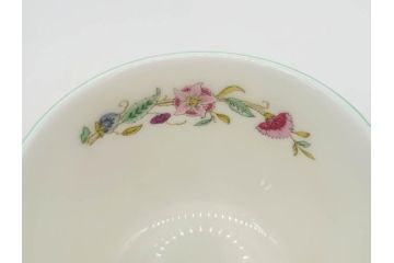 イギリス　MINTON(ミントン)　HADDON HALL(ハドンホール)　ブルー・グリーン　華やかな色彩が目を惹くコーヒーカップ&ソーサー5客&プレートセット(BONE CHINA、ボーンチャイナ、C&S、洋食器、英国)(R-076852)