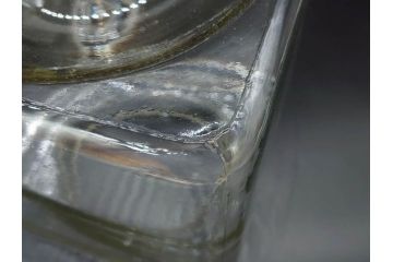 アンティーク雑貨　当時物　デッドストック　アルミ蓋　お洒落なディスプレイが叶うレトロなガラス瓶(角型、角瓶、キャニスター、ガラスビン、菓子瓶、硝子、フタ付き、小物入れ、ディスプレイ雑貨、古道具、店舗什器)(R-076858)
