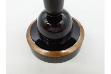 明治〜大正期　鶴松図　蒔絵　上品な和を演出する高杯(たかつき)(木製、菓子器、漆器、高月、盛器)(R-076861)