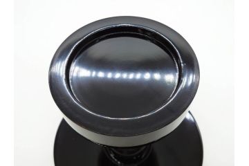 明治〜大正期　鶴松図　蒔絵　上品な和を演出する高杯(たかつき)(木製、菓子器、漆器、高月、盛器)(R-076861)