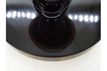 明治〜大正期　鶴松図　蒔絵　上品な和を演出する高杯(たかつき)(木製、菓子器、漆器、高月、盛器)(R-076861)