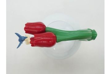 ハミングバード&チューリップ　置くだけで絵になる可愛らしいホーローケトル(やかん、琺瑯、ティーケトル、ハチドリ、青い鳥、花、キッチン雑貨、Tulips And Blue Humming Bird)(R-076863)