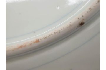 江戸後期　大明成化年製　色絵　染付　1尺　約31cm　宝船・寿・鳳凰図　華やかな色使いが素敵な大皿(尺皿、和皿、和食器、一尺)(R-076864)