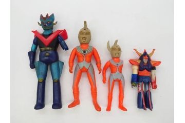 当時物　グレートマジンガー　ゴレンジャー　ロボコン　ウルトラマン　仮面ライダー　ジャッカー電撃隊　フランダースの犬　ソフビ25点セット(円谷プロ、ポピー、石森プロ、タツノコプロ、東映、フィギュア、人形、置物)(R-076867)