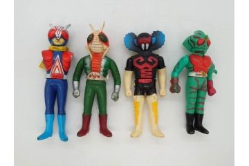 当時物　グレートマジンガー　ゴレンジャー　ロボコン　ウルトラマン　仮面ライダー　ジャッカー電撃隊　フランダースの犬　ソフビ25点セット(円谷プロ、ポピー、石森プロ、タツノコプロ、東映、フィギュア、人形、置物)(R-076867)