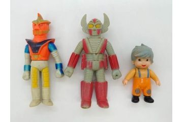 当時物　グレートマジンガー　ゴレンジャー　ロボコン　ウルトラマン　仮面ライダー　ジャッカー電撃隊　フランダースの犬　ソフビ25点セット(円谷プロ、ポピー、石森プロ、タツノコプロ、東映、フィギュア、人形、置物)(R-076867)