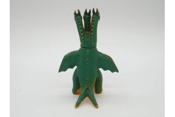 当時物　ゴジラ　チタノザウルス　キングギドラ　エレキング　ソフビ4点セット(東宝、円谷プロ、ウルトラマン、ブルマァク、怪獣、ソフビ、フィギュア、人形、置物)(R-076868)