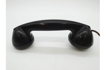 アメリカ　LONG DISTANCE TELEPHONE　レトロなデザインがお洒落なダイヤル式黒電話(電話機、USA、テレフォン)(R-076869)