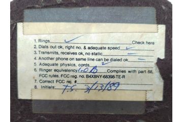 アメリカ　LONG DISTANCE TELEPHONE　レトロなデザインがお洒落なダイヤル式黒電話(電話機、USA、テレフォン)(R-076869)