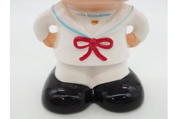 内藤ルネ(RUNE)　ルネの陶器　レトロでかわいい貯金箱3点セット(I AM A SAILOR-BOY、I LOVE PARIS、置物、陶器人形、コインバンク)(R-076870)