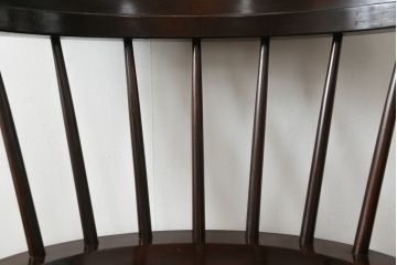 和製ビンテージ　松本民芸家具　#91型　落ち着きのある大人カフェ風インテリアが叶うキャプテンチェア(アームチェア、板座チェア、ダイニングチェア、椅子、イス、ヴィンテージ)(定価約13万円)(R-076880)