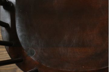 和製ビンテージ　松本民芸家具　#91型　落ち着きのある大人カフェ風インテリアが叶うキャプテンチェア(アームチェア、板座チェア、ダイニングチェア、椅子、イス、ヴィンテージ)(定価約13万円)(R-076880)