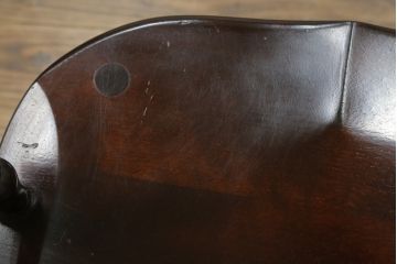 和製ビンテージ　松本民芸家具　#91型　落ち着きのある大人カフェ風インテリアが叶うキャプテンチェア(アームチェア、板座チェア、ダイニングチェア、椅子、イス、ヴィンテージ)(定価約13万円)(R-076880)