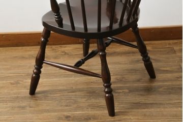 和製ビンテージ　松本民芸家具　#91型　落ち着きのある大人カフェ風インテリアが叶うキャプテンチェア(アームチェア、板座チェア、ダイニングチェア、椅子、イス、ヴィンテージ)(定価約13万円)(R-076880)